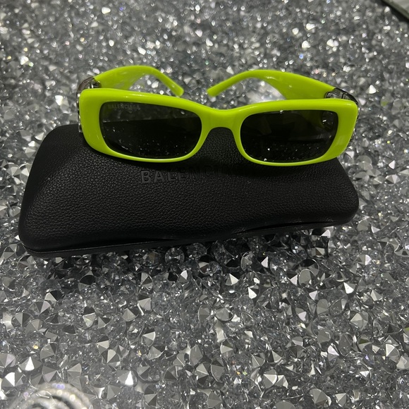 Rectangle Mirror B Acetate Sunglasses neon - Picture 3 of 8